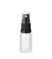 Glasflasche farblos satiniert 10 ml mit schwarzem Zerstäuber