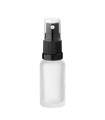 Glasflasche 20 ml klar matt mit schwarzem Zerstäuber