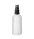 Glasflasche 100 ml klar matt mit schwarzem Zerstäuber - Leer Set
