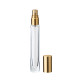 Glasflasche 10 ml klar rund mit goldenem Zerstäuber - Leer für Parfüm