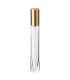Glasflasche 10 ml klar rund mit goldenem Zerstäuber - Leer für Parfüm