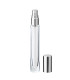 Glasflasche 10 ml klar rund mit silbernem Zerstäuber - Leer für Parfüm