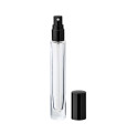 Glasflasche 10 ml klar rund mit schwarzem Zerstäuber