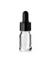 Glasflasche 5 ml klar mit schwarzer Pipette [4]