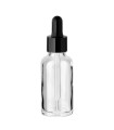 Glasflasche 30 ml klar mit schwarzer Pipette [4]