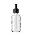Glasflasche 50 ml klar mit schwarzer Pipette [4]