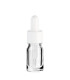 Glasflasche 5 ml farblos mit weißer Pipette – 18/415 Tropfer