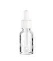 Glasflasche 15 ml klar mit weißer Pipette [3]