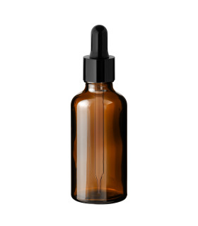 Glasflasche 50 ml braun mit Pipette – Braunglas Tropfer