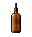 Glasflasche 100 ml braun mit schwarzer Pipette [4]