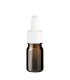 Glasflasche 5 ml braun mit weißer Pipette – Pipettenflasche