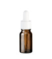 Glasflasche 10 ml braun mit weißer Pipette [3]