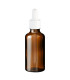 Braune Glasflasche 50 ml mit weißer Pipette – UV-Schutz & Präzision