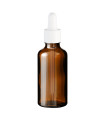 Glasflasche 50 ml braun mit weißer Pipette [3]