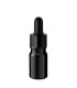 Glasflasche schwarz 5 ml mit schwarzer Pipette – leere Tropfflasche