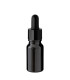 Glasflasche schwarz 10 ml mit schwarzer Pipette – leere Tropfflasche