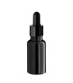 Glasflasche 20 ml schwarz mit schwarzer Pipette [4]