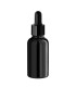 Glasflasche 30 ml schwarz mit Pipette – Tropfflasche für Kosmetik