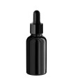 Glasflasche 30 ml schwarz mit schwarzer Pipette [4]