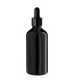 Glasflasche 100 ml schwarz mit schwarzer Pipette [4]
