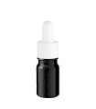 Glasflasche 5 ml schwarz mit weißer Pipette [3]