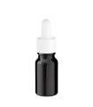 Glasflasche 10 ml schwarz mit weißer Pipette [3]