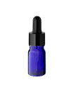 Glasflasche 5 ml blau mit schwarzer Pipette [4]