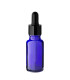 Glasflasche 20 ml blau mit schwarzer Pipette – leere Tropfflasche
