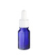 Glasflasche 10 ml blau mit weißer Pipette 18 mm | leere Tropfflasche
