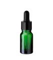 Glasflasche 10 ml grün mit schwarzer Pipette [4]