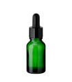 Glasflasche 15 ml grün mit schwarzer Pipette [4]