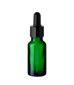 Glasflasche 20 ml grün mit schwarzer Pipette [4]