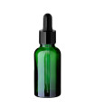 Glasflasche 30 ml grün mit schwarzer Pipette [4]