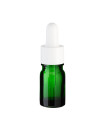 Glasflasche 5 ml grün mit weißer Pipette [3]