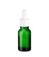 Grüne 15-ml-Glasflasche mit weißem Tropfer – leere Pipettenflasche
