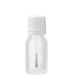 Glasflasche 10 ml klar matt mit weißem Pinsel
