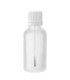 Glasflasche 30 ml klar matt mit Pinsel – leere Kosmetikflasche