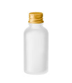 Glasflasche 30 ml klar matt mit goldenem Aluminium-Schraubverschluss
