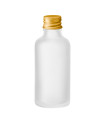 Glasflasche 50 ml klar matt mit goldenem Aluminium-Schraubverschluss