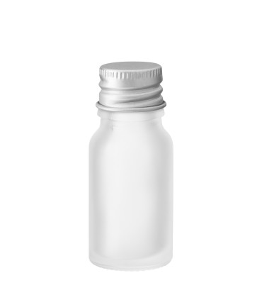 Glasflasche 10 ml klar matt mit Aluminium-Schraubverschluss - Set