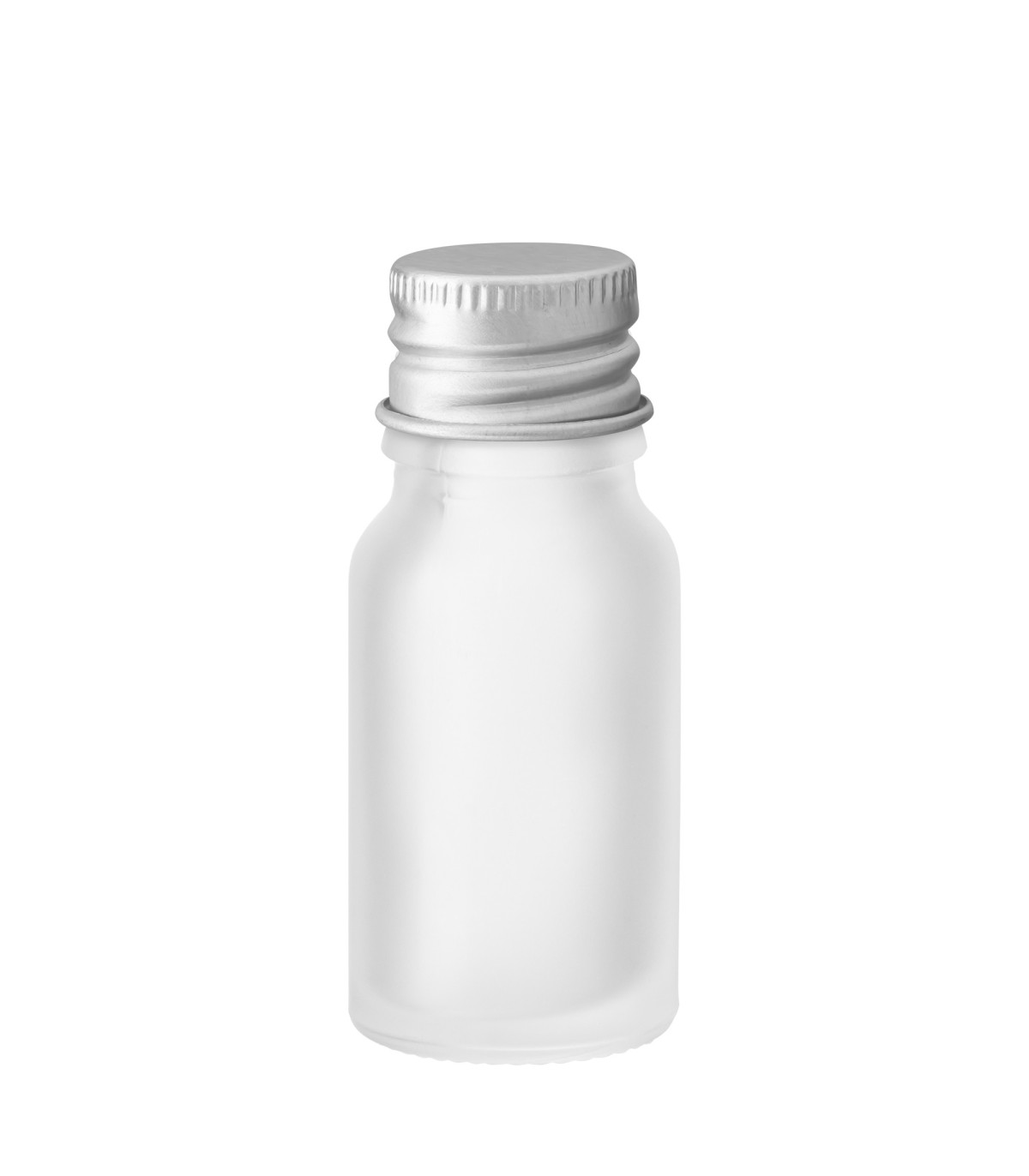 Glasflasche 10 ml klar matt mit Aluminium-Schraubverschluss - Set