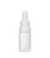 Glasflasche 10 ml klar matt mit weißer Pipette