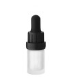 Glasflasche 5 ml klar matt mit schwarzer Pipette