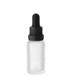 Glasflasche 20 ml klar matt mit schwarzer Pipette