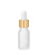Glasflasche 10 ml klar matt mit goldener Pipette - leere Tropfflasche