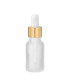 Glasflasche 15 ml klar matt mit goldener Pipette - leere Tropfflasche