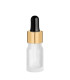 Glasflasche 5 ml klar matt mit goldener Pipette – Tropfflasche
