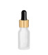 Glasflasche 10 ml satiniert matt farblos klar mit goldener Pipette