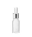 Glasflasche 10 ml klar matt mit silberner Pipette