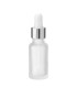 Glasflasche 20 ml klar matt mit silberner Pipette – Kosmetikflasche